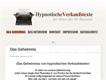 Tablet Screenshot of hypnotische-verkaufstexte.de